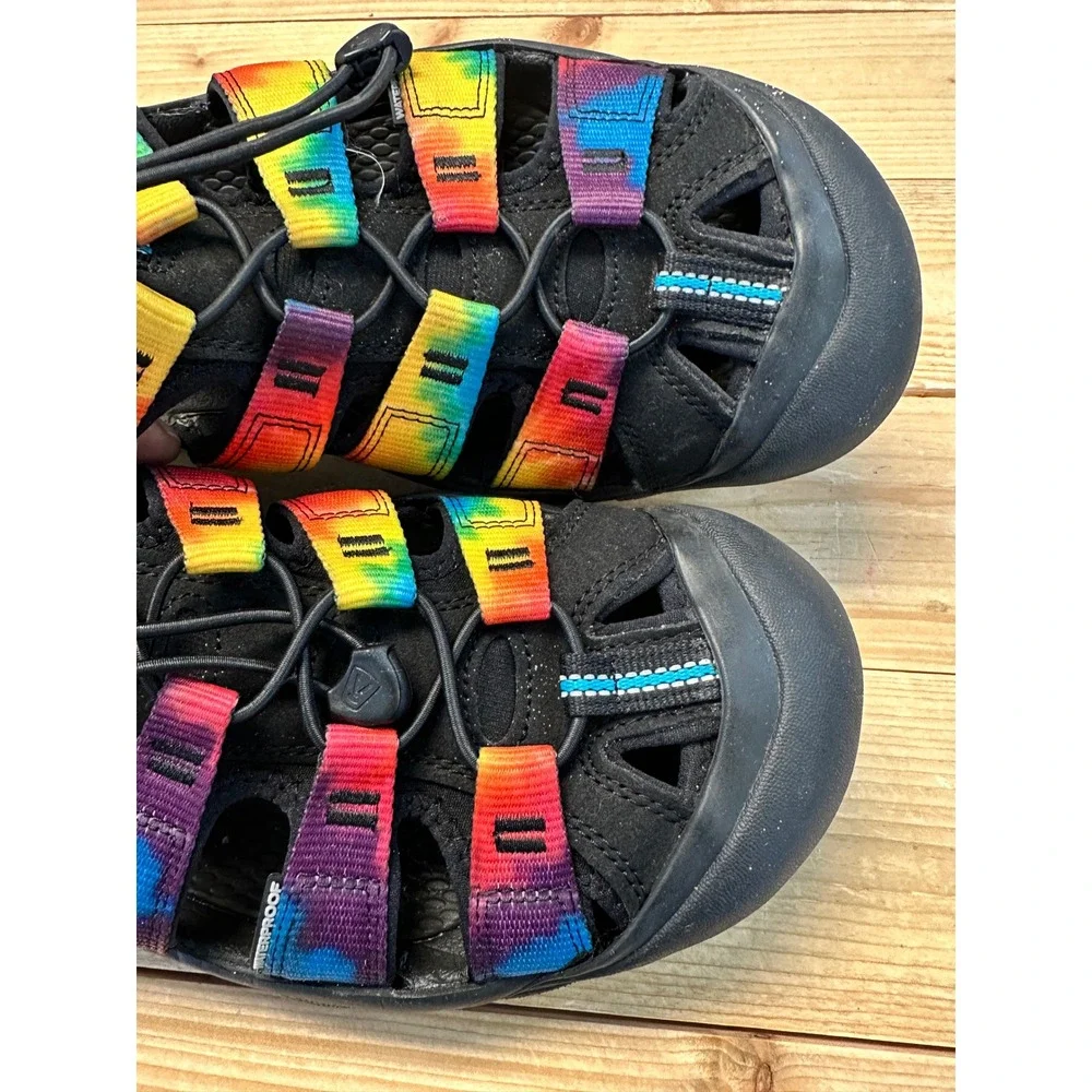 Keen Newport H2 Mens 12 Rainbow Tie Dye Black Waterproof Hiking Water Sandals